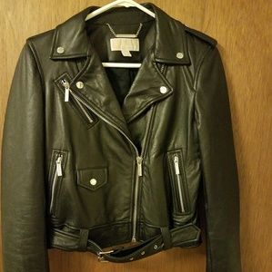 MICHAEL KORS LEATHER MOTO JACKET